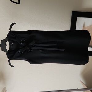 English factory black shift type dress